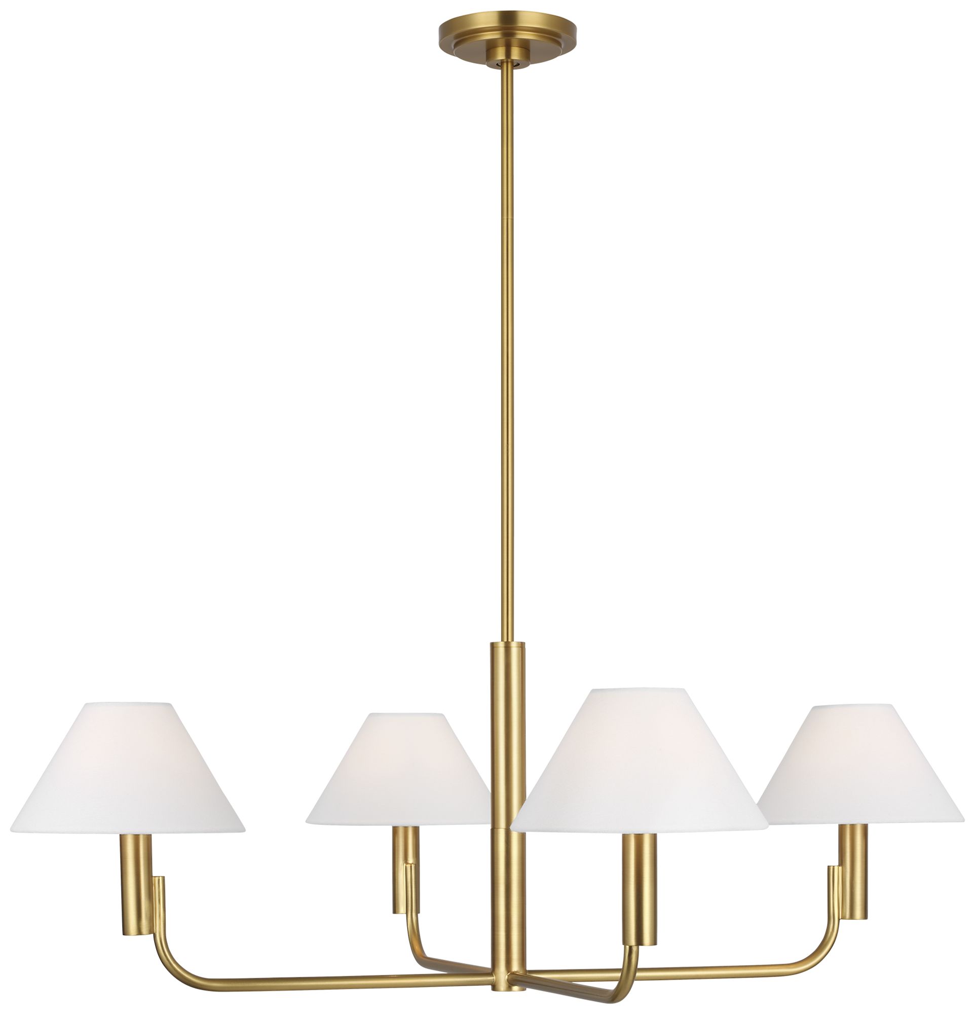 Visual Comfort Studio  Colfax Medium Chandelier B10  34.5"  Burnished Brass