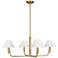 Visual Comfort Studio Colfax Medium Chandelier B10 34.5" Burnished Brass