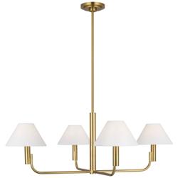 Visual Comfort Studio  Colfax Medium Chandelier B10  34.5"  Burnished Brass