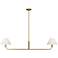 Visual Comfort Studio Colfax Medium Linear B10 54.5" Burnished Brass