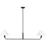 Visual Comfort Studio  Colfax Medium Linear Chandelier B10  54.5" Aged Iron