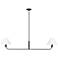 Visual Comfort Studio Colfax Medium Linear Chandelier B10 54.5" Aged Iron