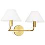 Visual Comfort Studio  Colfax Medium Sconce  B10  18.5"  Burnished Brass