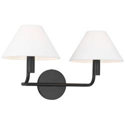 Visual Comfort Studio  Colfax Medium Sconce  Torpedo  18.5"  Aged Iron