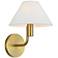 Visual Comfort Studio Colfax Small Sconce Torpedo 8" Burnished Brass