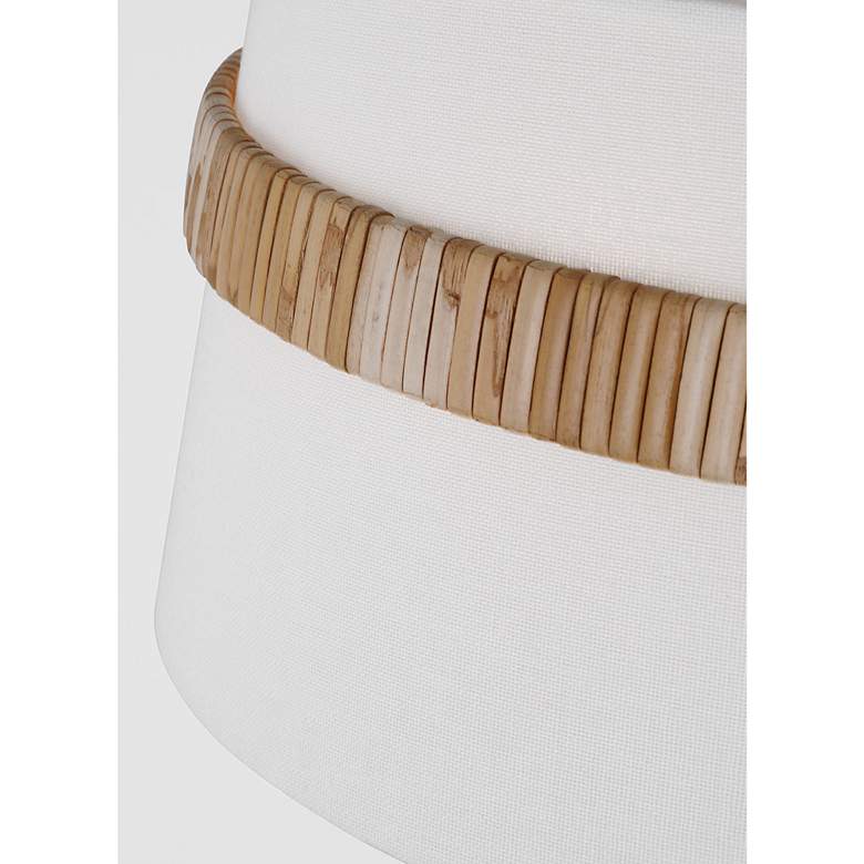Image 4 Visual Comfort Studio Cordtlandt 14" Rattan and Glass Ceiling Light more views