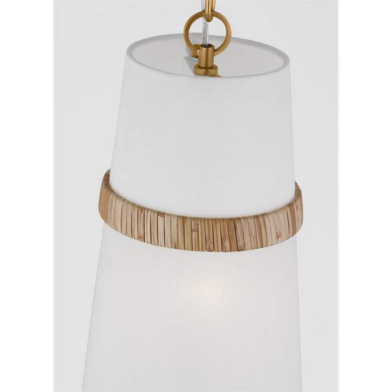 Image 3 Visual Comfort Studio Cordtlandt Rattan / Burnished Brass Pendant 1 E26 more views
