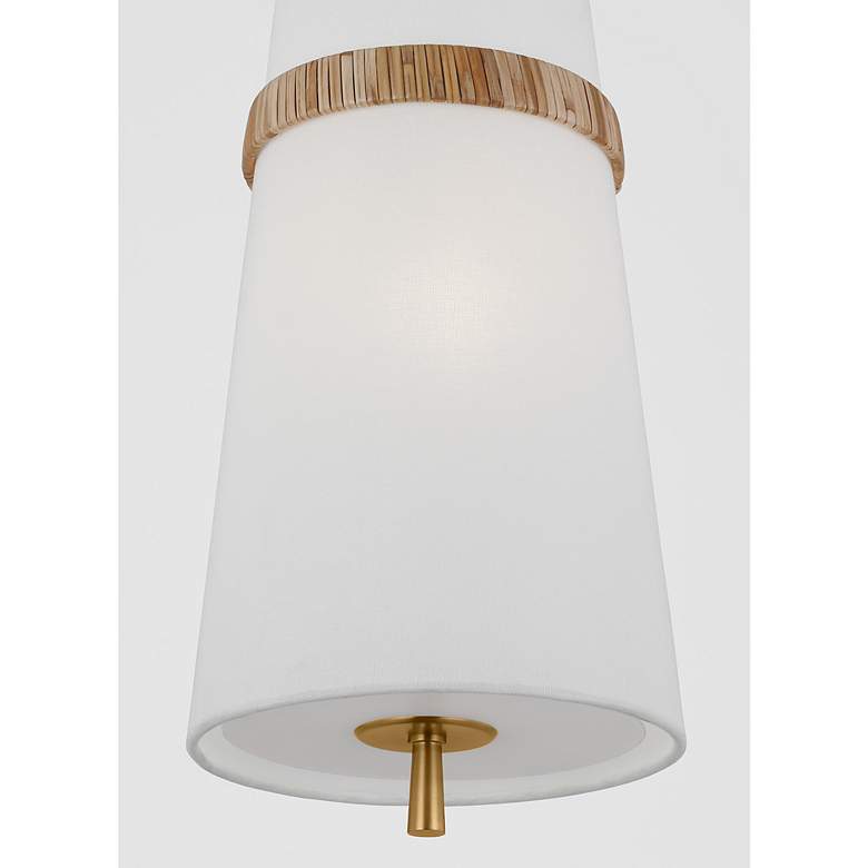 Image 4 Visual Comfort Studio Cordtlandt Rattan / Burnished Brass Pendant 1 E26 more views