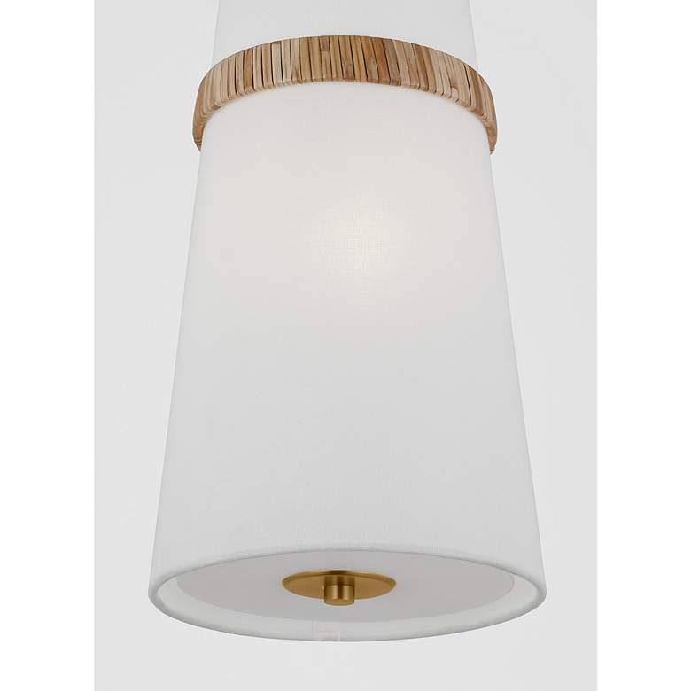 Image 5 Visual Comfort Studio Cordtlandt Rattan / Burnished Brass Pendant 1 E26 more views