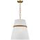 Visual Comfort Studio Cordtlandt Rattan / Burnished Brass Pendant 3 E26 Med