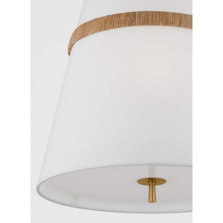 Image 3 Visual Comfort Studio Cordtlandt Rattan / Burnished Brass Pendant 3 E26 Med more views