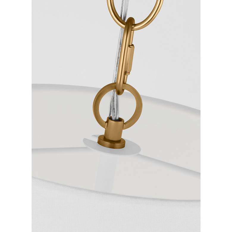 Image 4 Visual Comfort Studio Cordtlandt Rattan / Burnished Brass Pendant 3 E26 Med more views