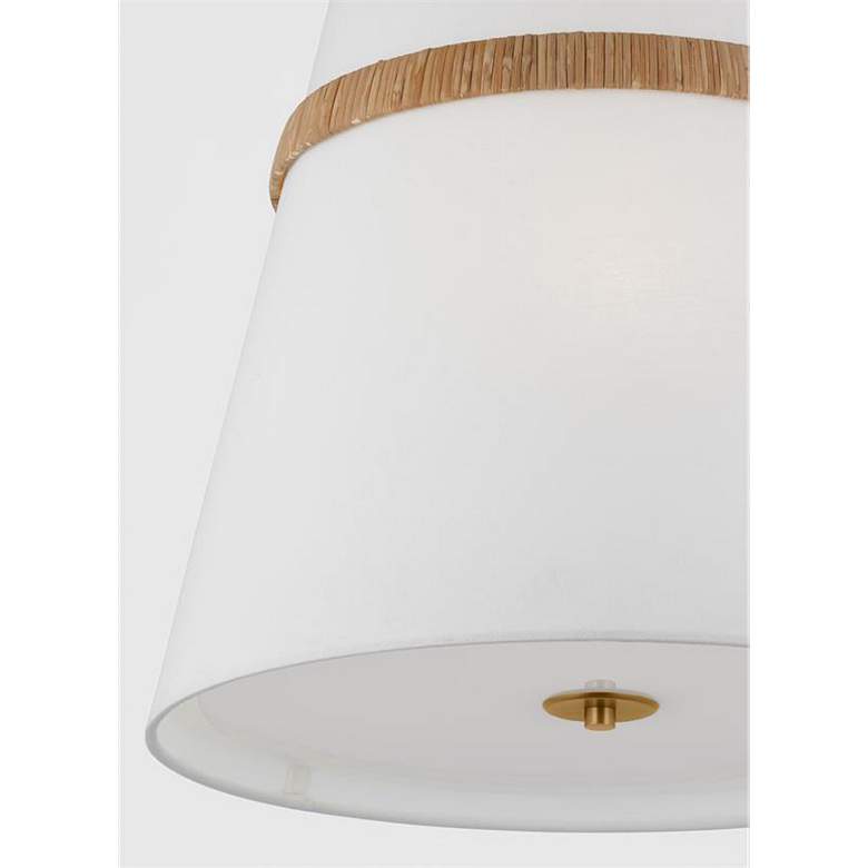 Image 7 Visual Comfort Studio Cordtlandt Rattan / Burnished Brass Pendant 3 E26 Med more views