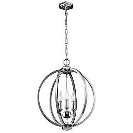 Image1 of Visual Comfort Studio Corinne Polished Nickel Pendant 3 Candelabra B10