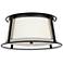 Visual Comfort Studio  Cortes Medium Ceiling Flush Mount A19  13.5"   Black