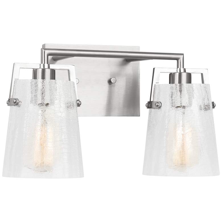 Image 1 Visual Comfort Studio Crofton 2 - Light Vanity A19 14.62" Brushed Nickel