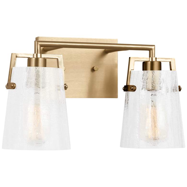 Image 1 Visual Comfort Studio Crofton 2 - Light Vanity A19 14.62" Satin Brass