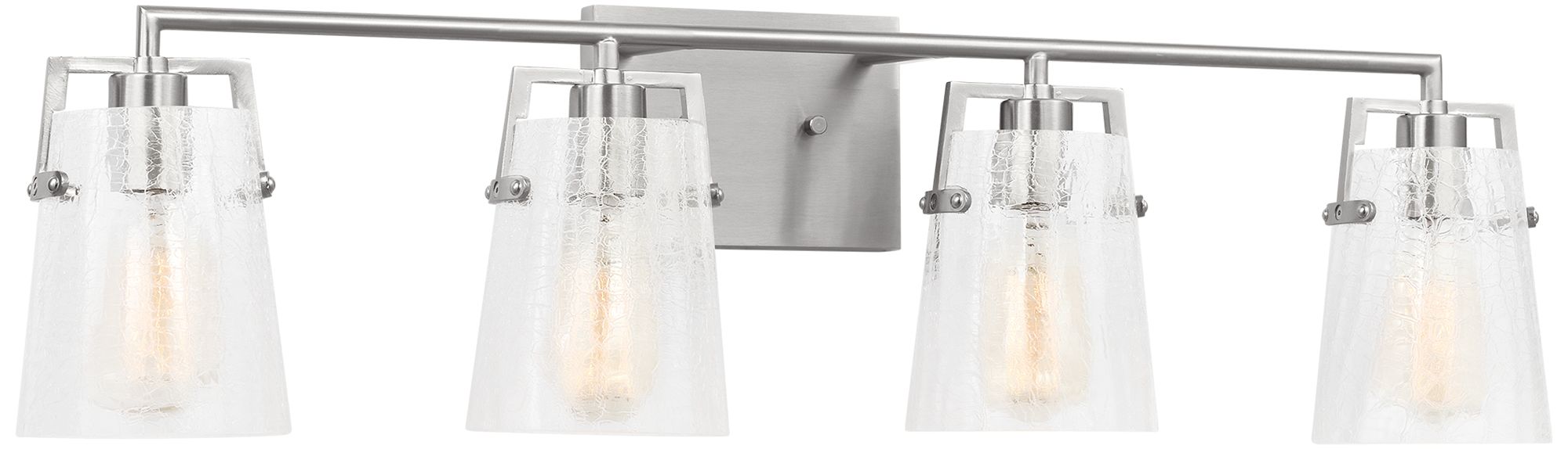 Visual Comfort Studio  Crofton 4 - Light Vanity  A19  33.37" Brushed Nickel
