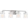 Visual Comfort Studio  Crofton 4 - Light Vanity  A19  33.37" Brushed Nickel
