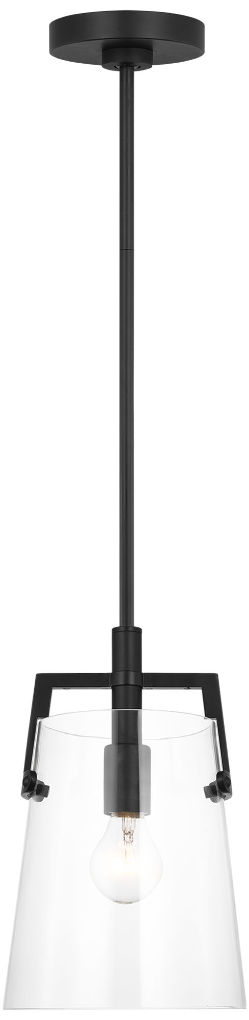 Visual Comfort Studio  Crofton Small Pendant  A19  7.75"   Black