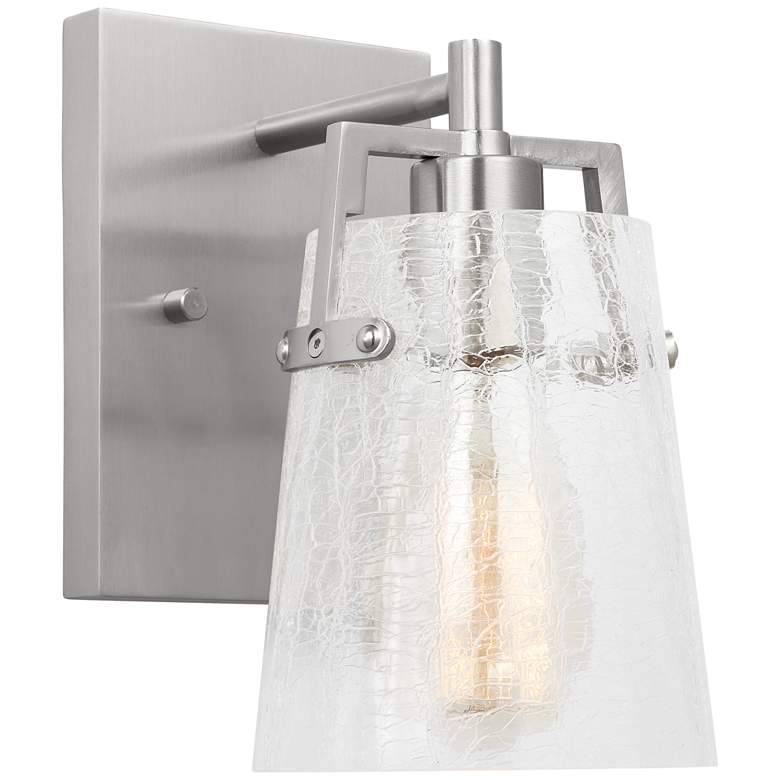 Image 1 Visual Comfort Studio Crofton Small Sconce A19 5.25" Brushed Nickel