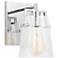 Visual Comfort Studio Crofton Small Sconce A19 5.25" Chrome