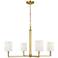 Visual Comfort Studio Danica Large Chandelier B10 36" Burnished Brass