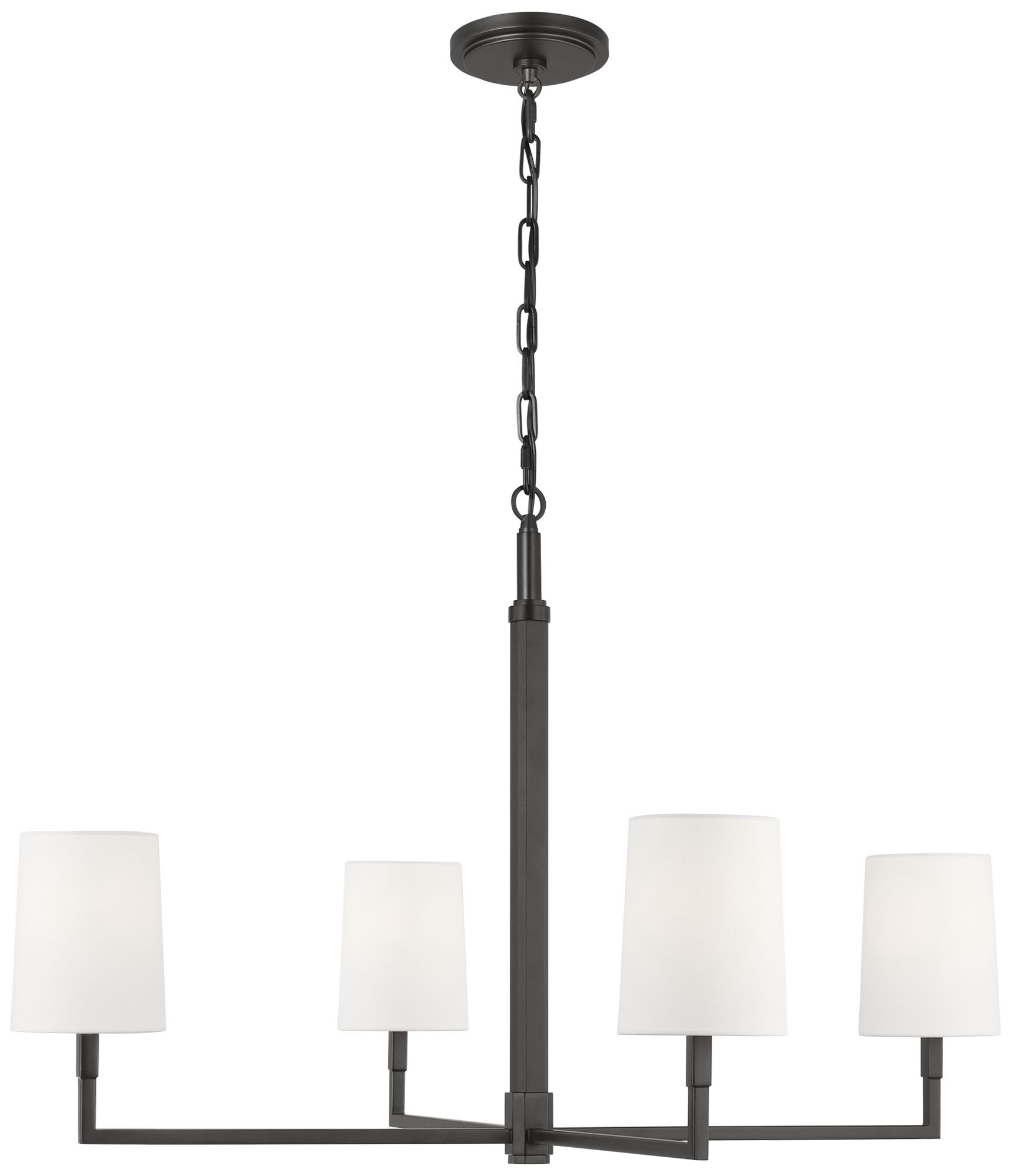 Visual Comfort Studio  Danica Large Chandelier  Torpedo  36"  Aged Iron