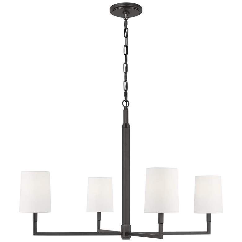 Image 1 Visual Comfort Studio Danica Large Chandelier Torpedo 36" Aged Iron