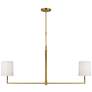 Visual Comfort Studio  Danica Large Linear A19  50"  Burnished Brass