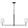 Visual Comfort Studio  Danica Large Linear Chandelier  A19  50"  Aged Iron