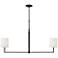 Visual Comfort Studio Danica Large Linear Chandelier A19 50" Aged Iron