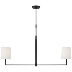Visual Comfort Studio  Danica Large Linear Chandelier  A19  50"  Aged Iron