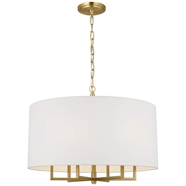 Image 1 Visual Comfort Studio Danica Large Shade Torpedo 25" Burnished Brass