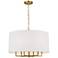 Visual Comfort Studio Danica Large Shade Torpedo 25" Burnished Brass