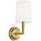 Visual Comfort Studio Danica Small Sconce Torpedo 5" Burnished Brass