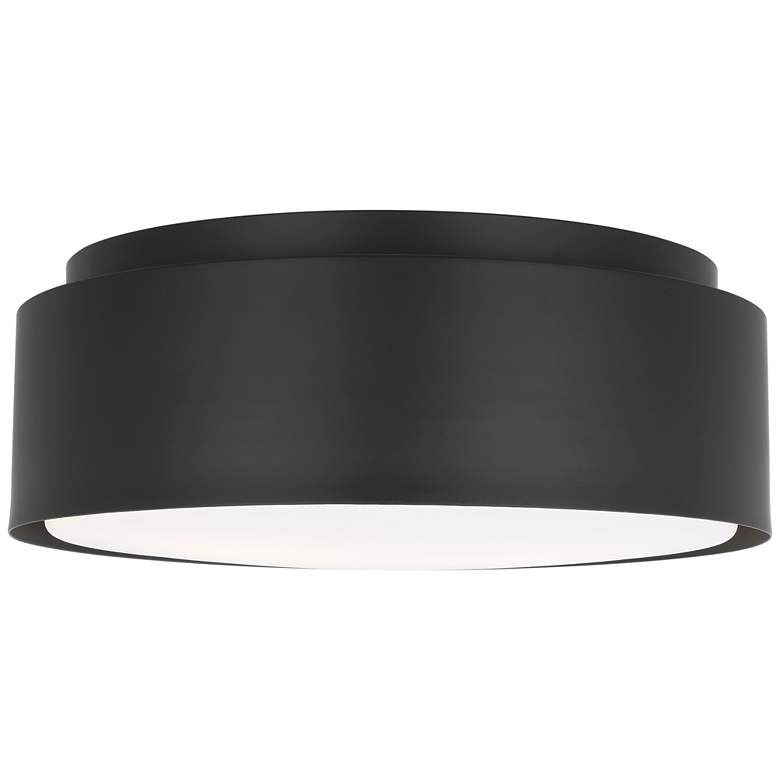 Image 1 Visual Comfort Studio Dartmore Medium Flush Mount A19 15" Black