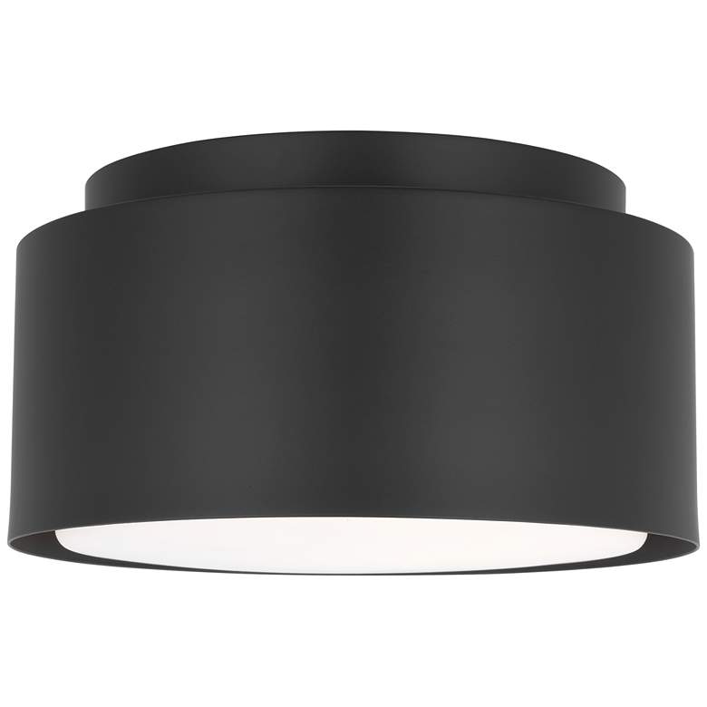 Image 1 Visual Comfort Studio Dartmore Small Flush Mount A19 10" Black