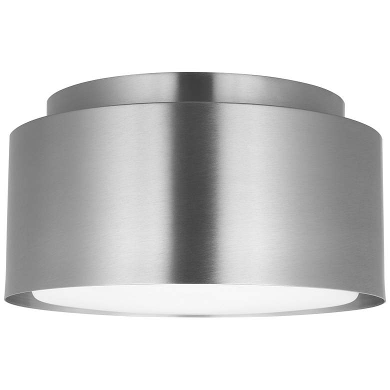 Image 1 Visual Comfort Studio Dartmore Small Flush Mount A19 10" Brushed Nickel