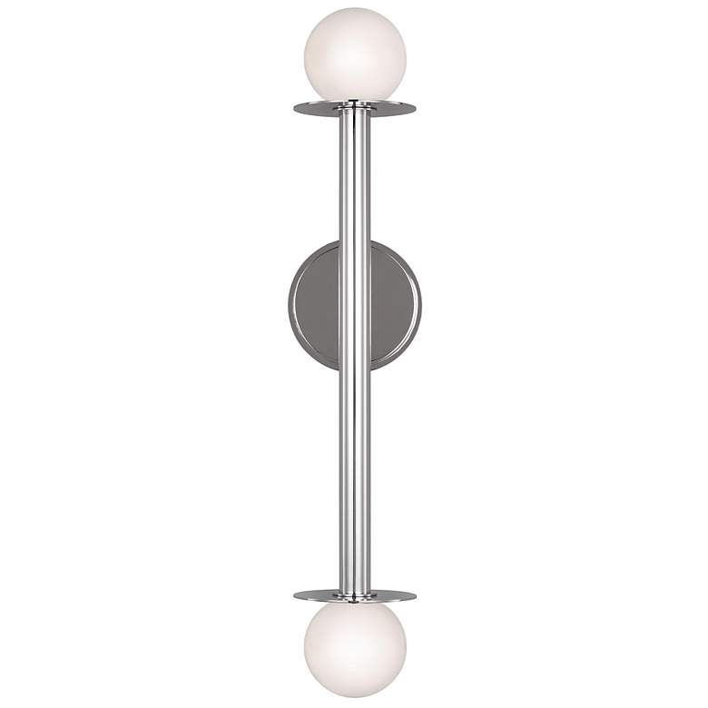 Image 2 Visual Comfort Studio Double Nodes G9 4.7" Nickel Sconce