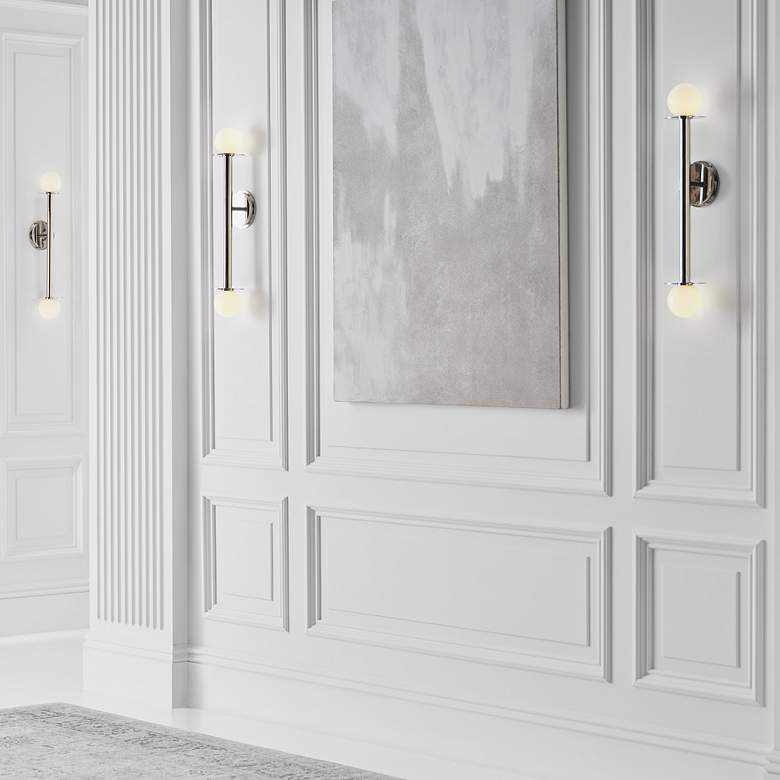 Image 3 Visual Comfort Studio Double Nodes G9 4.7" Nickel Sconce more views