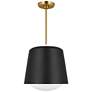 1_Visual Comfort Studio Draper Midnight Black / Burnished Brass Pendant 1 E26