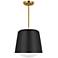 Visual Comfort Studio Draper Midnight Black / Burnished Brass Pendant 1 E26