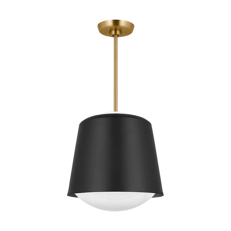 Image 2 Visual Comfort Studio Draper Midnight Black / Burnished Brass Pendant 1 E26 more views
