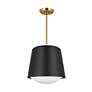 2_Visual Comfort Studio Draper Midnight Black / Burnished Brass Pendant 1 E26 more views