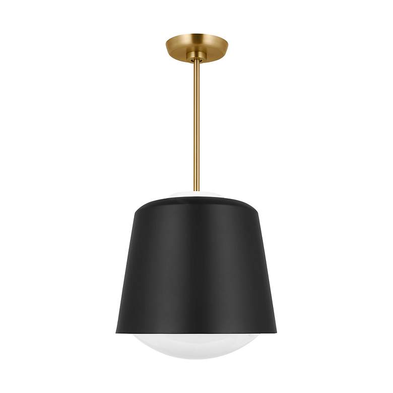 Image 3 Visual Comfort Studio Draper Midnight Black / Burnished Brass Pendant 1 E26 more views