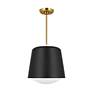 3_Visual Comfort Studio Draper Midnight Black / Burnished Brass Pendant 1 E26 more views