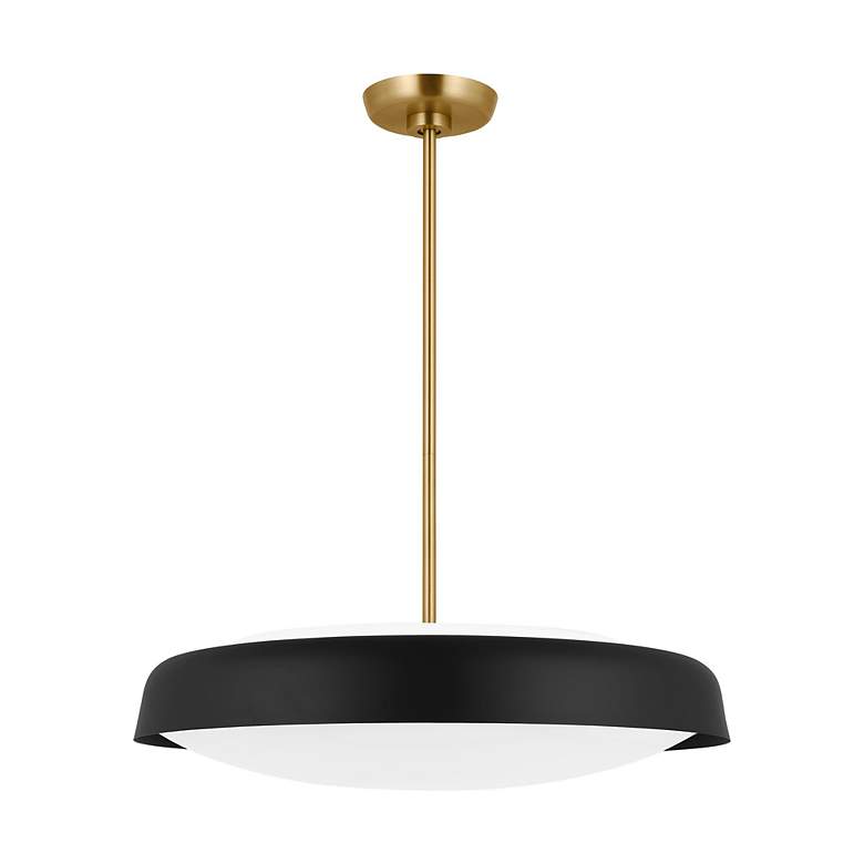 Image 2 Visual Comfort Studio Draper Midnight Black / Burnished Brass Pendant 3 E26 more views