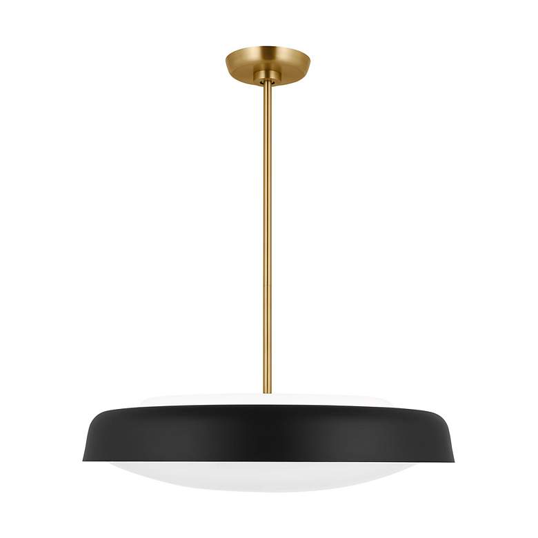 Image 3 Visual Comfort Studio Draper Midnight Black / Burnished Brass Pendant 3 E26 more views