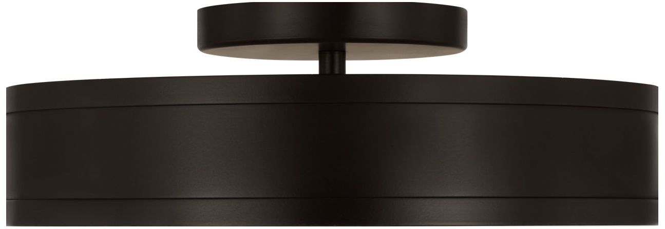 Visual Comfort Studio Dupont 12 Round Semi Flush Aged Iron LED